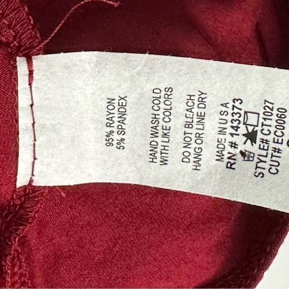 ROSE Diamond Burgundy Bodysuit Size S - Picture 2 of 4